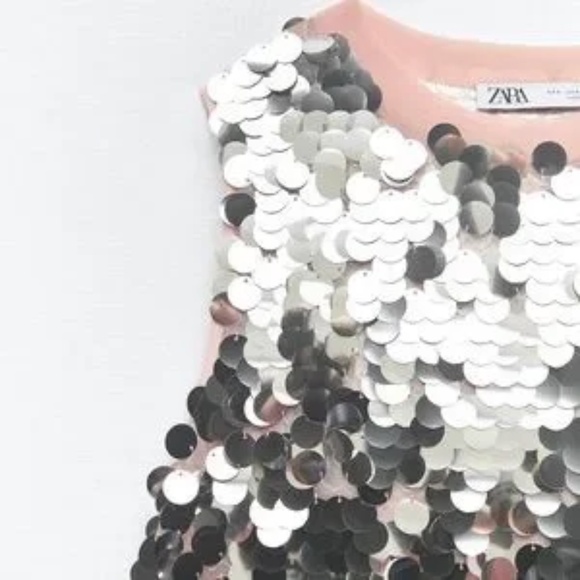 Rare Zara Silver sequin party mermaid dress - Picture 4 of 6